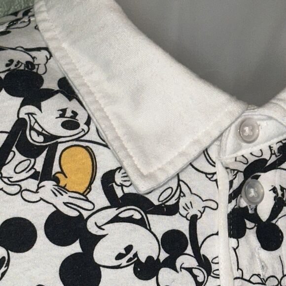 Disney Mickey Mouse Short Sleeve Polo Shirt M 0489 - Picture 3 of 5